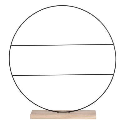 Decoratie cirkel zwart - b9xd55cm - afbeelding 1