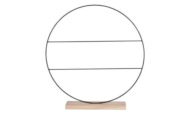 Decoratie ring metaal d55cm zwart