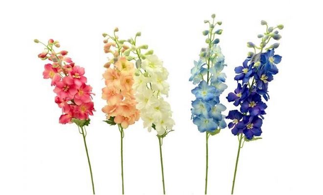 delphinium spray pink, 90 cm,per stuk, kunstplant