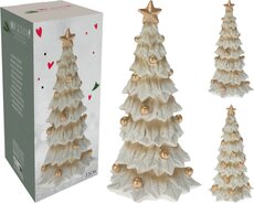 denneboom creme 10x10x22cm, per stuk - afbeelding 1