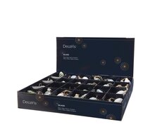 Dennenappel glas 3kl.ass, assortie, Ø 3 cm x H 6 cm, keuze uit 1 stuks - afbeelding 2