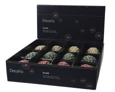 Dennenappel glas silver inside w gold glitter, assortie, Ø 6,8 cm x H 9,7 cm, keuze uit 1 stuks - afbeelding 2