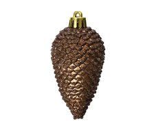 Dennenappel polystyreen glitter, espresso, Ø 4,5 cm x H 8 cm - afbeelding 2