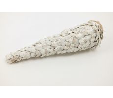 Dennenappel, wit, 20 cm