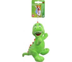 Dino pluche 15cm groen met piep