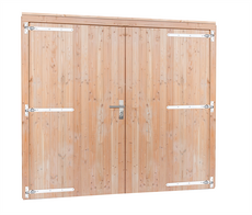 Douglas dubbele deur inclusief kozijn extra breed en hoog, 255 x 209 cm, kleurloos geïmpregneerd. - afbeelding 2