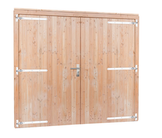 Douglas dubbele deur inclusief kozijn extra breed en hoog, 255 x 209 cm, kleurloos geïmpregneerd. - afbeelding 1