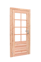 Douglas enkele 8-ruits deur inclusief kozijn, rechtsdraaiend, 90 x 201 cm, onbehandeld. - afbeelding 2