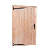 Douglas enkele deur extra hoog en breed met zwart beslag, linksdraaiend, 110 x 214 cm, groen geïmpre