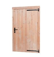 Douglas enkele deur extra hoog en breed met zwart beslag, rechtsdraaiend, 110 x 214 cm, kleurloos ge