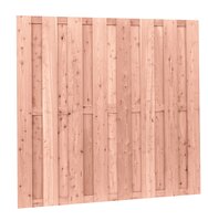 Douglas fijnbezaagd plankenscherm 18-planks 15 mm, 180 x 180 cm, onbehandeld.