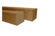 Douglas fijnbezaagde paal 15 x 15 x 500 cm, groen geïmpregneerd.
