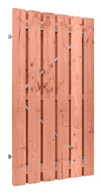 Douglas fijnbezaagde plankendeur op verstelbaar stalen frame, 15 mm, 100 x 195 cm, onbehandeld.