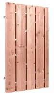 Douglas fijnbezaagde plankendeur op verstelbaar stalen frame, 19 mm, 100 x 195 cm, onbehandeld.