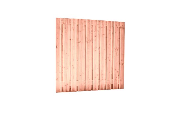 Douglas geschaafd plankenscherm 21-planks 16 mm, 180 x 180 cm t.b.v. betonsysteem, onbehandeld.