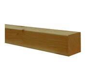 Douglas geschaafde paal 12 x 12 x 400 cm, groen geïmpregneerd.