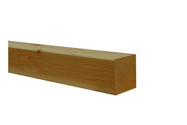 Douglas geschaafde paal 14 x 14 x 500 cm, groen geïmpregneerd.