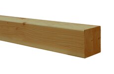 Douglas geschaafde paal duplo verlijmd 14 x 14 x 300 cm, groen geïmpregneerd.