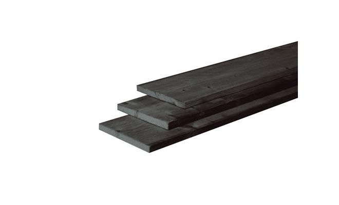 Douglas fijnbezaagde plank 2,2 x 20,0 x 400 cm, zwart gedompeld. - afbeelding 1