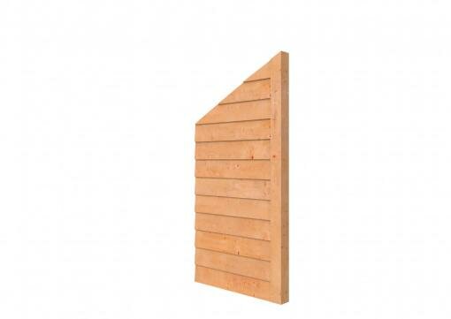 Douglas wandpakket t.b.v. dubbelzijdige 1m zijwand kapschuur Comfort (incl. staander), onbehandeld.