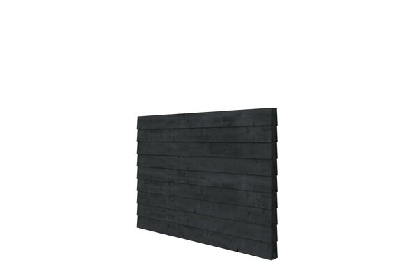 Douglas wandpakket t.b.v. dubbelzijdige wand kapschuur Comfort 229x162 cm, zwart geïmpregneerd.