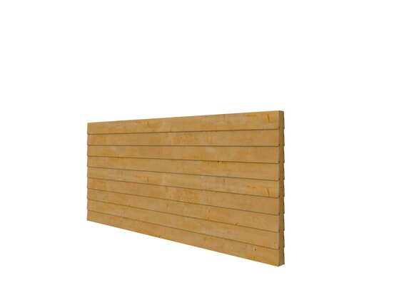 Douglas wandpakket t.b.v. dubbelzijdige wand kapschuur Comfort 371x162 cm, groen geïmpregneerd.