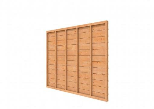 Douglas wandpakket t.b.v. enkelzijdige wand Comfort/DHZ 278,5x224 cm, kleurloos geïmpregneerd.