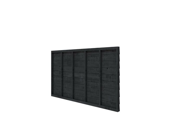 Douglas wandpakket t.b.v. enkelzijdige wand kapschuur Comfort 278,5x162 cm, zwart geïmpregneerd.