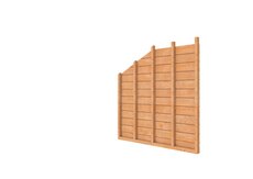 Douglas wandpakket t.b.v. enkelzijdige zijwand kapschuur Comfort, kleurloos geïmpregneerd.