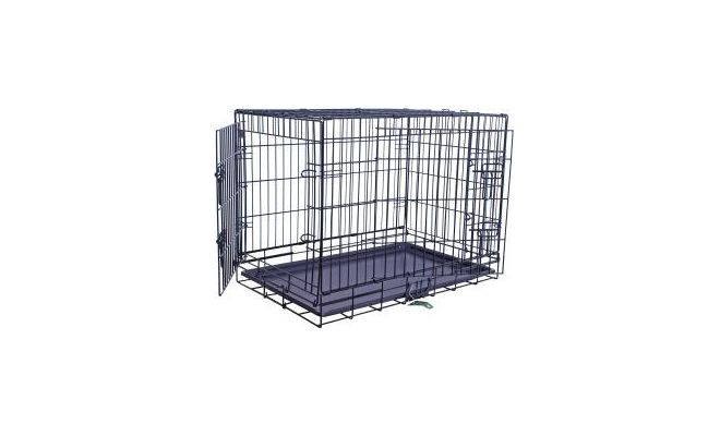 Draadkooi 2-deurs zwart 91x55x65cm - afbeelding 1