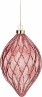 druppel hangdeco led 21 cm burgundy - afbeelding 1