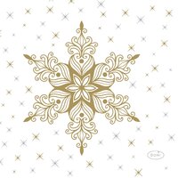DUNI Servet L 24 B 24cm snowstars white 20st - afbeelding 2