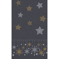 DUNI Tafelkleed L 138 B 220cm snowstars black - afbeelding 2