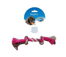 DUVO+ Knoop katoen 20cm roze/grijs/bruin - afbeelding 1