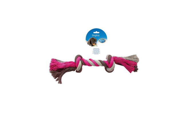 DUVO+ Knoop katoen xxl/45cm roze/grijs/bruin - afbeelding 1