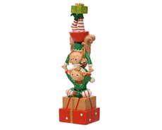Elf polyresin, groen/kleur(en), L 6,5 cm x B 9,5 cm x H 29 cm