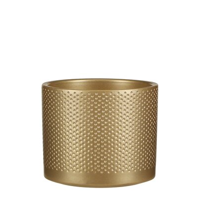 Era pot rond goud relief - h12,5xd13,5cm - afbeelding 1