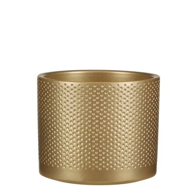 Era pot rond goud relief - H13 x Ø15 cm - afbeelding 1