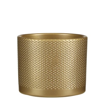 Era pot rond goud relief - h14,5xd17,5cm - afbeelding 1