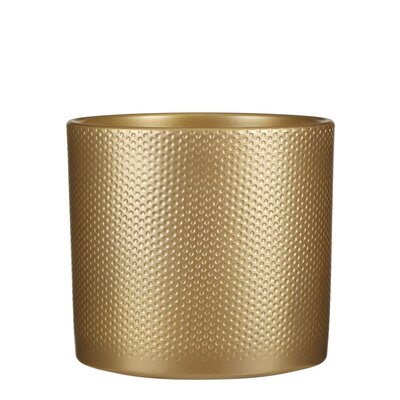 Era pot rond goud relief - h21,5xd23cm - afbeelding 1