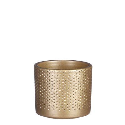 Era pot rond goud relief - H9 x Ø10 cm - afbeelding 1