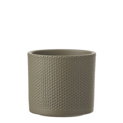 Era pot rond groen relief - h12,5xd13,5cm - afbeelding 1