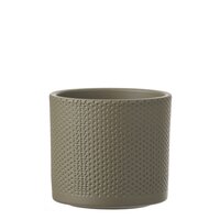 Era pot rond groen relief - h12,5xd13,5cm - afbeelding 1