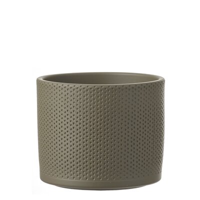 Era pot rond groen relief - H13 x Ø15 cm - afbeelding 1
