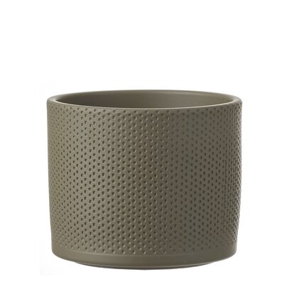 Era pot rond groen relief - h14,5xd17,5cm - afbeelding 1