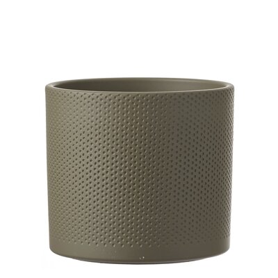 Era pot rond groen relief - h17,5xd19,5cm - afbeelding 1
