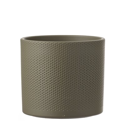 Era pot rond groen relief - h21,5xd23cm - afbeelding 1