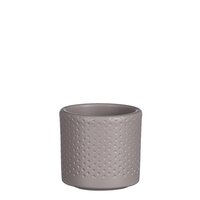 Era pot rond taupe relief - H7 x Ø7 cm - afbeelding 2