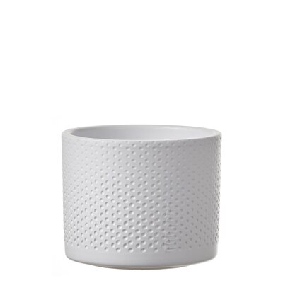 Era pot rond wit relief - H10 x Ø12 cm - afbeelding 1