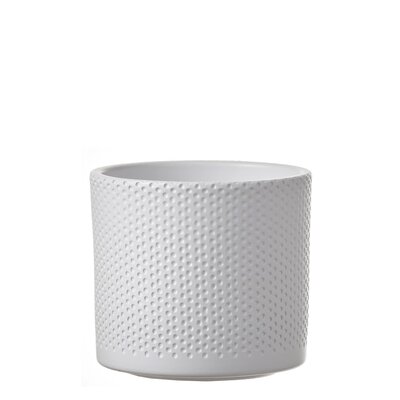 Era pot rond wit relief - h12,5xd13,5cm - afbeelding 1